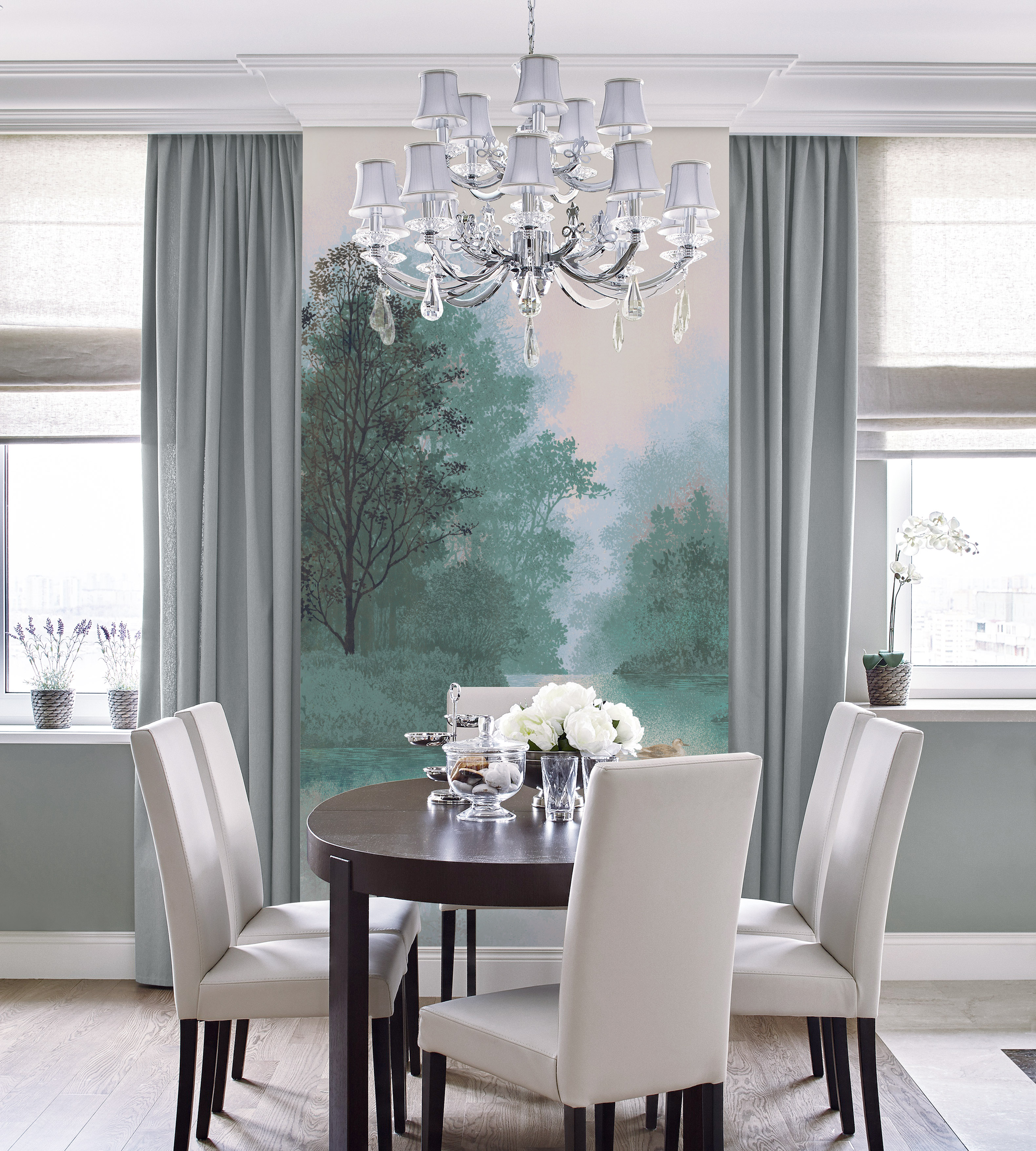 Панно Loymina Пейзаж Английские озера ART8 005 3×4 фото в интерьере